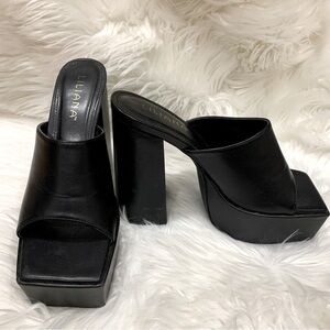 Liliana Black Platform Heels